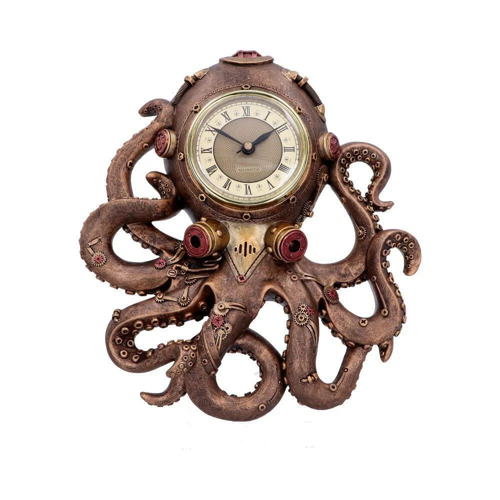 Nemesis Now Octoclock Steampunk Octopus Squid Wall Clock 26cm - IN STOCK