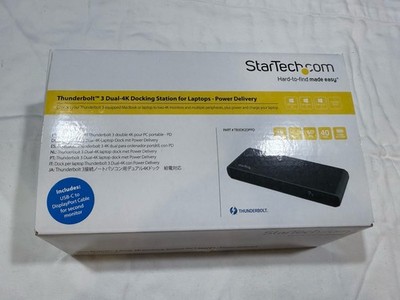 StarTech Thunderbolt 3 Dual-4k 60Hz 40 GBPS Docking Station For Laptops