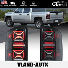 VLAND For 2007-2013 Chevy Silverado 1500 2500HD 3500HD FULL LED Tube Tail Lights