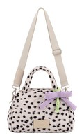 Seidenfelt Manufaktur Vaala Bowling Bag Handtasche Dotty Dalmatian Beige Neu