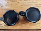 2  Vintage Arcoroc France Black Octagon Mugs — photo 2