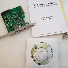 PCI Express to USB 3.1 Expansion Card Type-A Type-C Host Controller