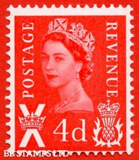 SG. S10y. XS14a. Scotland 4d Bright Vermilion. An UNMOUNTED example with  B84327
