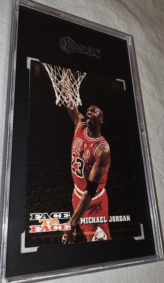 POP 6- 1993-94 Hoops #FTF10 Harold Miner / Michael Jordan Face to Face SGC 9.5 - Image 2 of 4