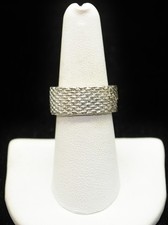 Sterling Silver Woven Design Band Ring SZ 7.0 FMD504
