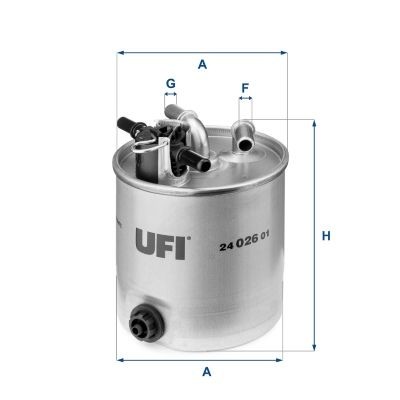 UFI Kraftstofffilter 24.026.01 Passend FüR Nissan Renault-image