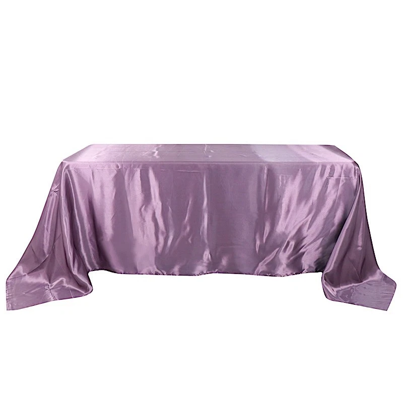 Violet Amethyst 90x132" RECTANGLE Satin TABLECLOTH Wedding Party Home Banquet - Image 3 of 4