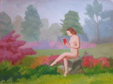 2 Oli Sign Georges Marlière Pelletan Naif Donne Nude Curiosa Erotica