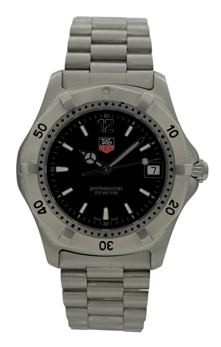 TAG Heuer Professional Men's Black Watch - WK1110-1 for sale