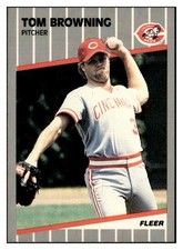 Tom Browning 1989 Fleer #153 Cincinnati Reds VTG Baseball *341