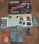 Vintage Nintendo NES Action Set Boxed Console Bundle 34 Games Untested AS IS