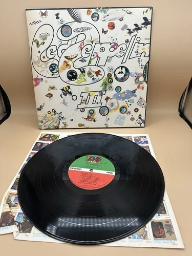 LED Zeppelin III Vinyl 1970 Atlantic SD 7201 Original Press Wheel Cover EX/VG+