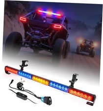 30'' UTV LED Chase Light Bar w/ 1.75''-2'' Roll Cage Mount Bracket Rear RBYBR