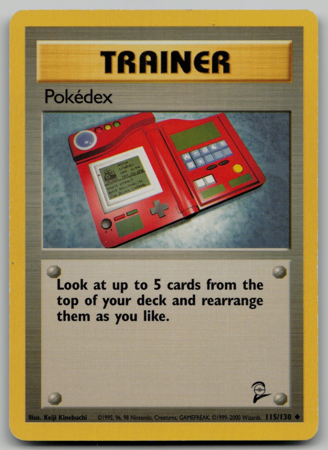 Pokedex Uncommon Base Set 2 115/130 NM