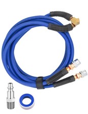 2 Way Tire Inflation Hose 1/4 Inch x 8.2FT Hybrid Air Hose, Heavy Duty Air Co...