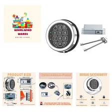 Upgraded Chrome Electronic Lock for Safes with Fireproof & Lockout Features