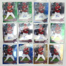 Lot of 12! EDGAR QUERO 1st AUTOS Refractor 2022 Bowman BCP 123 /50 /99 /150 NM+