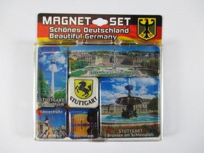 Stuttgart Schlossplatz Oper Fernsehturm ,Germany Magnet Set Souvenir,6 tlg.,Neu