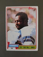 1981 Topps Football Card #185 Ed Too Tall Jones Dallas Cowboys VG
