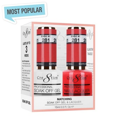 Cre8tion Matching Color Gel & Lacquer Duo  #250-288 *PART 2 - Pick Any*