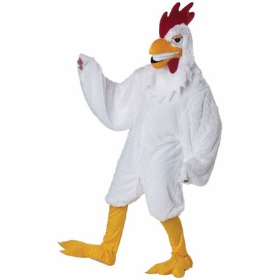 What The Cluck weißes Huhn Hahn Küken Henne Bauernhof Tier Erwachsene Herren Kostüm