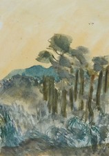 Paysage, 1981 | aquarelle de Walter Gutbrod