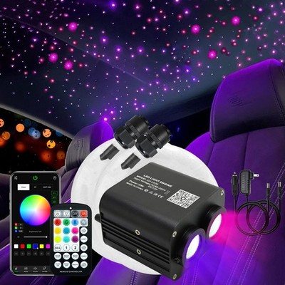 AKEPO 20W Dual Color Twinkle Fiber Optic Starlights Headliner Lights Kit, Dua...