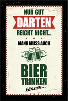 Holzschild 18X12 Cm Nur Gut Darten Reicht Nicht Muss Bier Trinken Deko Geschenk