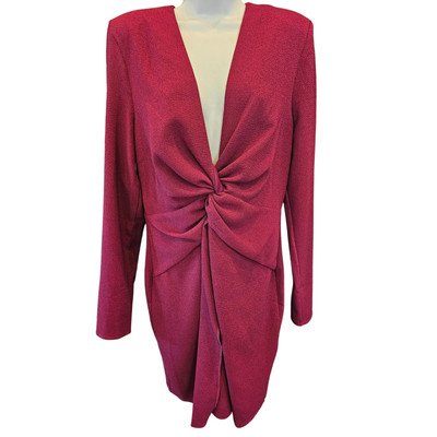 rose gold color cocktail dress Colors 3351 Button-Front Balloon Sleeve Mini Tropical Prints Color:Pink Oasis This Rose Gold V