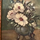 VTG Stilllife Oil On Canvass Flowers in Vase Artist Signed Wooden Frame 11”x13” — photo 4