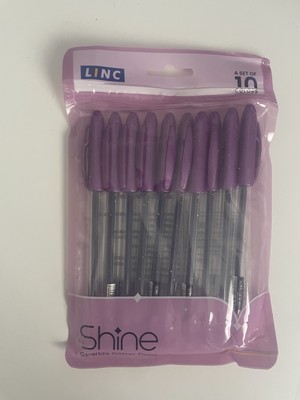 10 x Linc Shine Sparkle Glitzer Gelstifte 1,0 mm Spitze - LILA VIOLETT