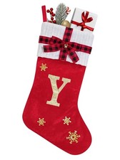 Letter  Y  Monogram Christmas Stocking