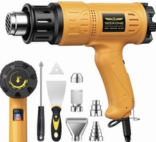 SEEKONE 2000w Professional Hot Air Gun 50℃- 600℃ Variable Temperature, 2 Modes 