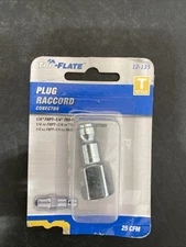 Tru-Flate Steel Air PLUG 1/4" Female 1 pc 300 psi Tru-Flate Style Nipple 12135