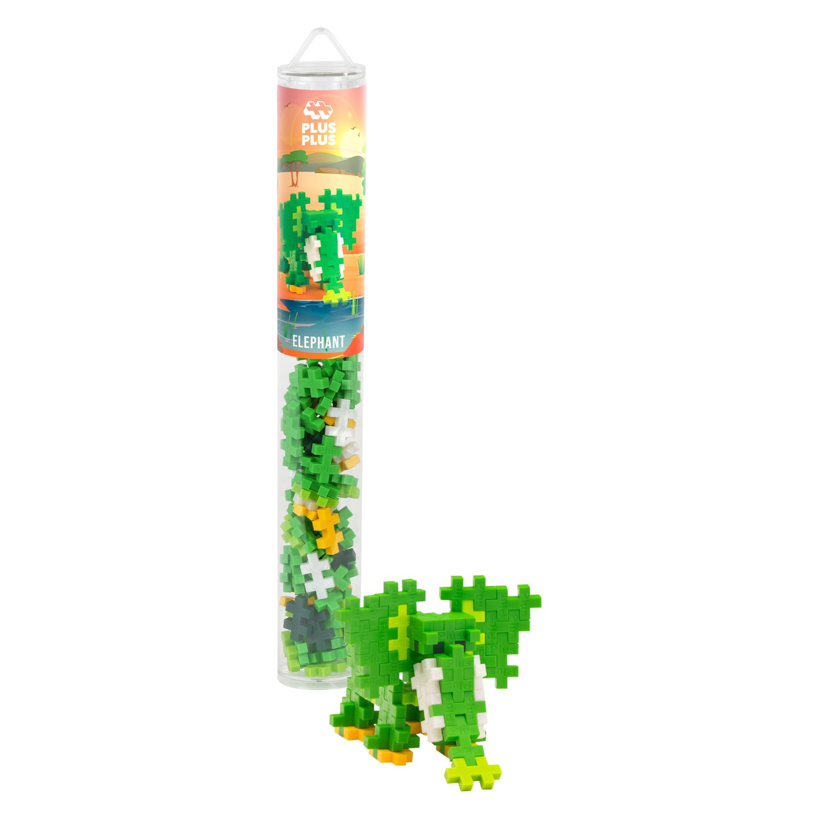 Plus-Plus - 100 bouwstenen met opbergbuis - olifantenbuis 100 stuks - bouwspel v 3790₽