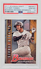 2017 Bowman Defining Moments GLEYBER TORRES RC Baseball Card PSA 10 GEM MINT