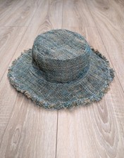Chapeau de paille homme fait main bio 100 % chanvre coloré été hippie Panama ...