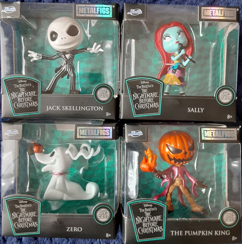 set of 4 Jada Nightmare Before Christmas metal Metalfigs figurines NIB NR