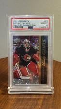 2021 UPPER DECK #225 FILIP GUSTAVSSON SPECKLED RAINBOW FOIL YOUNG GUNS RC PSA 10