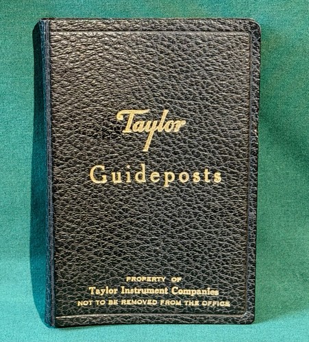 Vtg Elbe #69958 6-Ring Binder ~ Taylor Guideposts 1950s-60s Industrial Memo Book