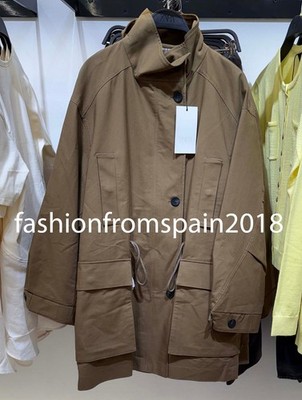ZARA NEW WOMAN OVERSIZED PARKA ZW COLL JACKET LIGHT BEIGE S,M,L