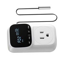 Digital Temperature Controller Plug Thermostat For Cooling Fan Speed Control 16A