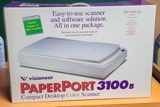 *NEW* 1998 Visioneer PaperPort 3100B Color Flatbed Scanner NOS Sealed