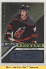2020 Upper Deck Synergy Black Achievements 1/10 Teuvo Teravainen Auto READ 0c3