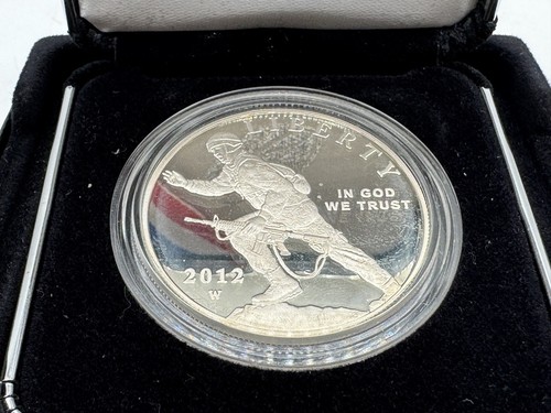 2012 W Infantry Soldier Commemorative Proof Silver Dollar BOX/COA - Picture 3 of 11