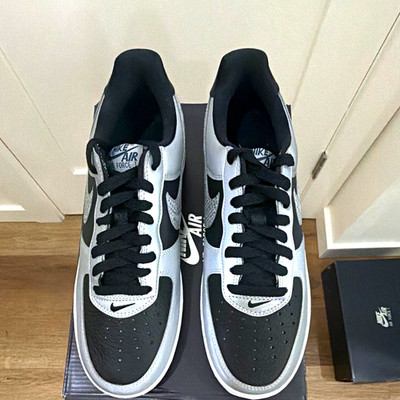 Nike Air Force 1 2021 Low ''3M Snake'' Leather Sneaker DJ6033-001 Black/Silver