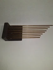 Hermle Triple Chime Rods For Bracket Clock Etc.. 8 BRASS CHIME RODS With Block