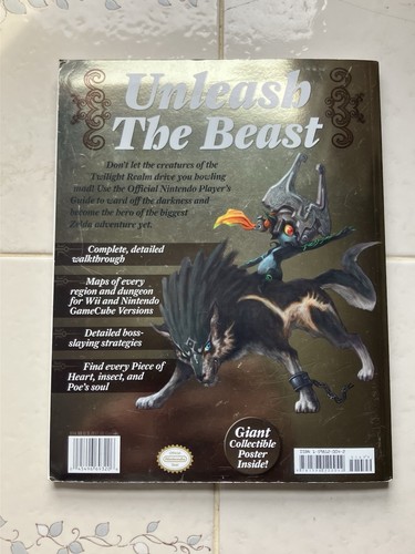 The Legend of Zelda Twilight Princess Wii Official Strategy Guide with Poster - Picture 2 of 2