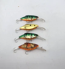 (4) Bill Lewis Divin Rat-L-Trap Diving Crankbait Fishing Lure Lot of 4