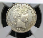1911 Barber Silver Dime - Philadelphia - NGC MS 64 - Fantastic Luster